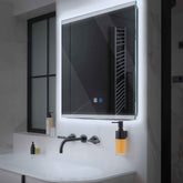 LED Spiegel Quadratisch | Touch-Schalter | Anti-Beschlag-Funktion | Kaltweißes Licht - Reyze Seria Edge Model 8